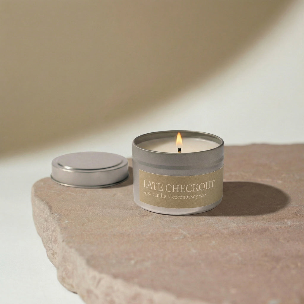 Late Checkout 4oz mini candle by Nose Dive