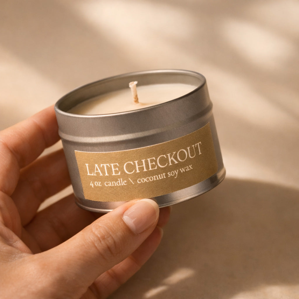 Late Checkout 4oz mini candle by Nose Dive