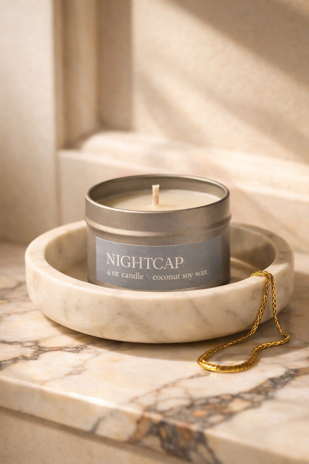 Nightcap 4oz mini candle by Nose Dive